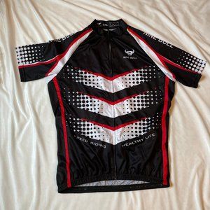Nine Bull Cycling Jersey Shirt Full Zip Short Sleeve Adult Size 2XL Black Red
